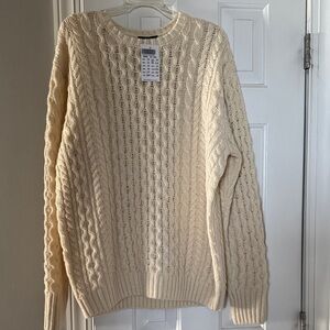 NWT - Brand Melville - Cream Cable Knit Sweater One Size